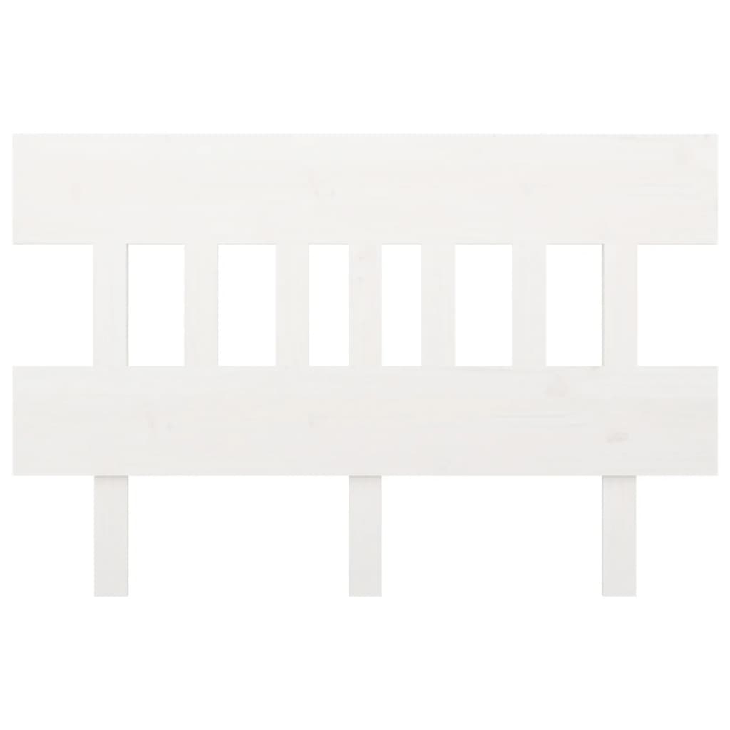 Solid Pine Wood Bed Headboard - White, 143.5x3x81 cm