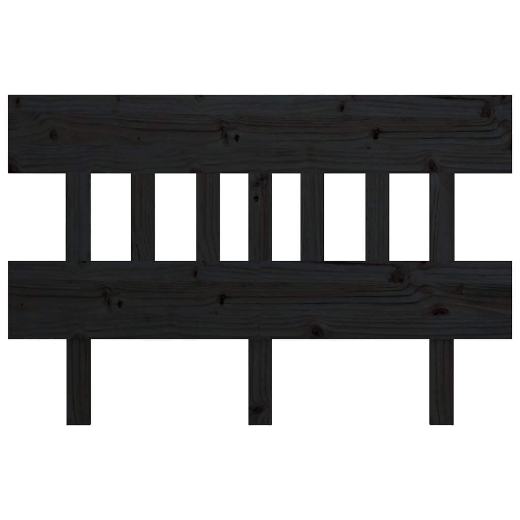 Solid Pine Bed Headboard - Black, 163.5x3x81 cm