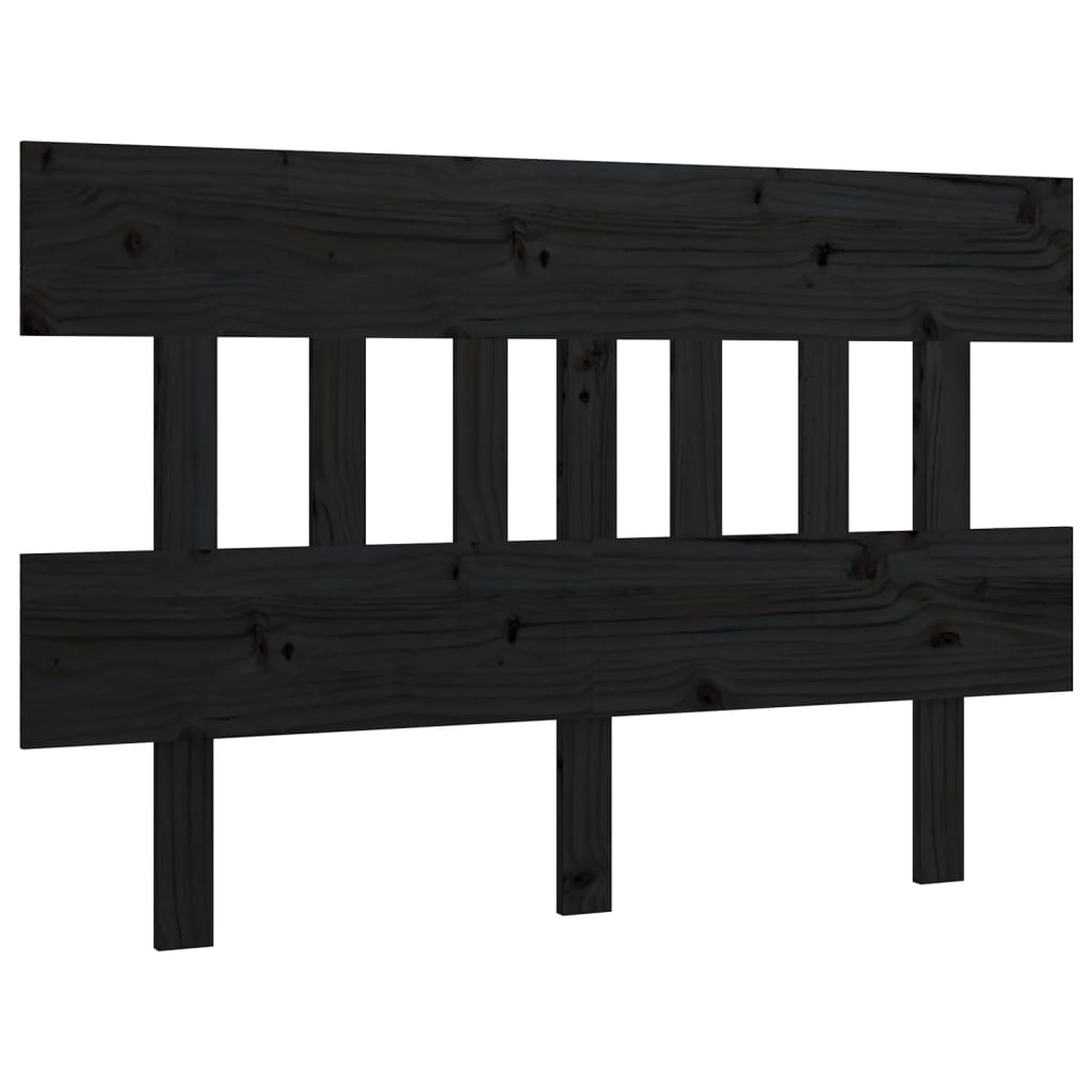 Solid Pine Black Headboard - 183.5x3x81 cm | Stylish & Durable