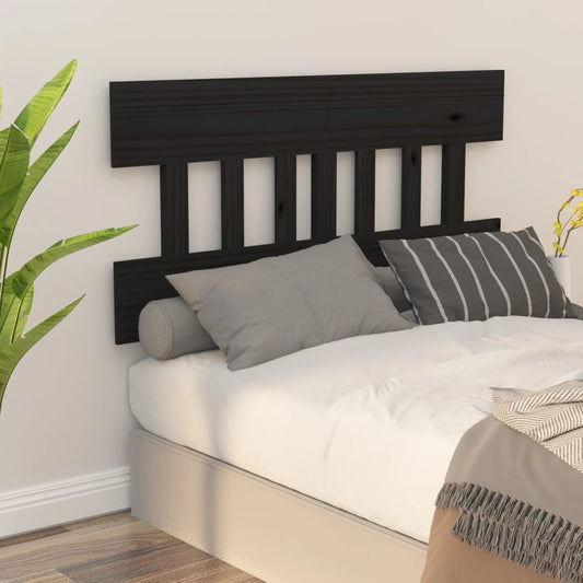 Solid Pine Black Headboard - 183.5x3x81 cm | Stylish & Durable