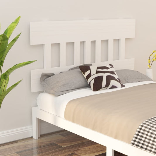 Solid Pine White Headboard - 203.5x3x81 cm
