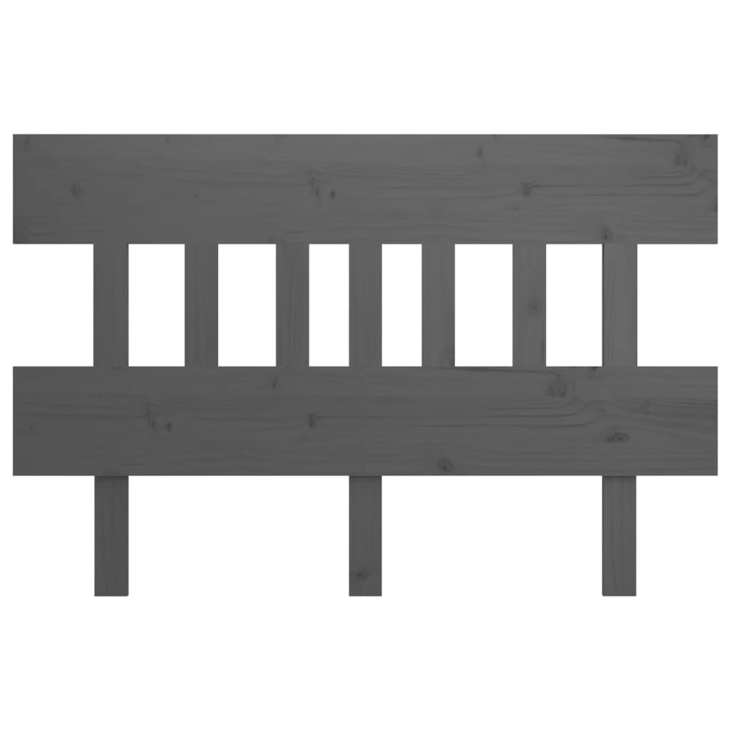Solid Pine Grey Bed Headboard - 203.5x3x81 cm