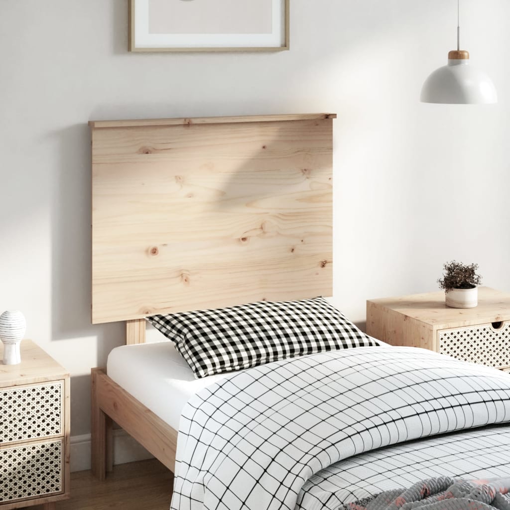 Solid Pine Wood Bed Headboard 79x6x82.5 cm - Elegant & Durable
