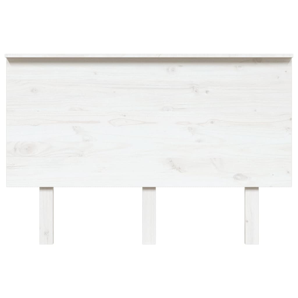 Solid Wood White Bed Headboard 124x6x82.5 cm Pine