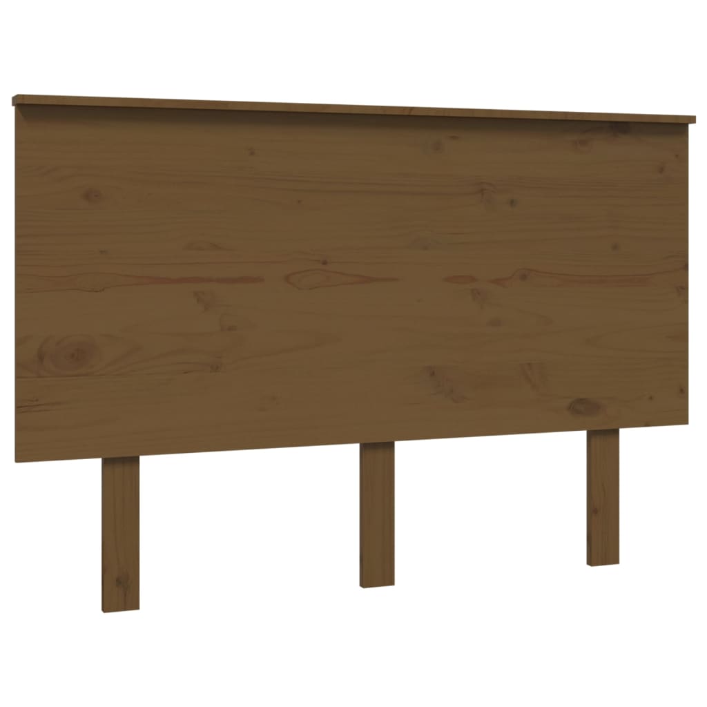 Solid Pine Bed Headboard in Honey Brown - 124x6x82.5 cm