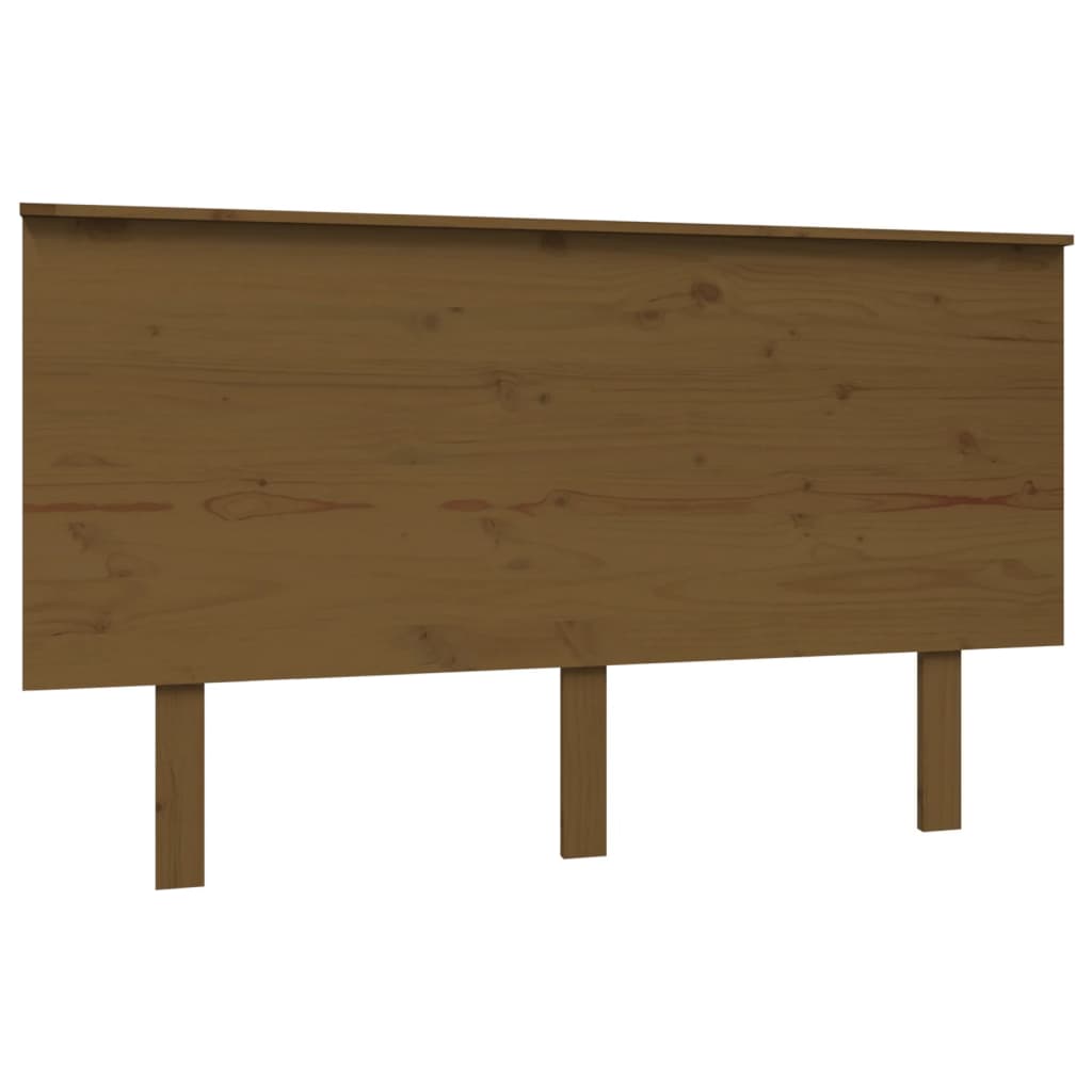 Solid Pine Bed Headboard, Honey Brown, 139x6x82.5 cm