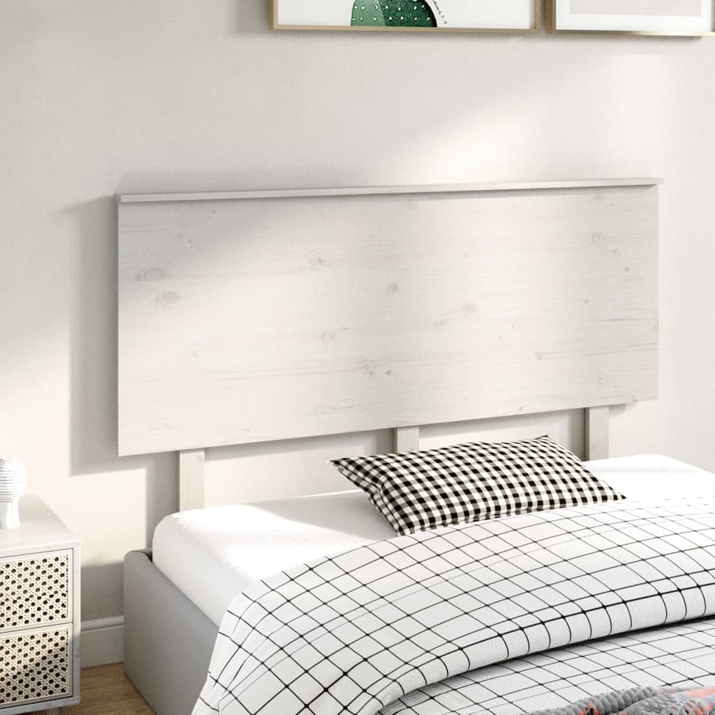 Solid Pine Bed Headboard, White, 144x6x82.5 cm - Elegant & Durable