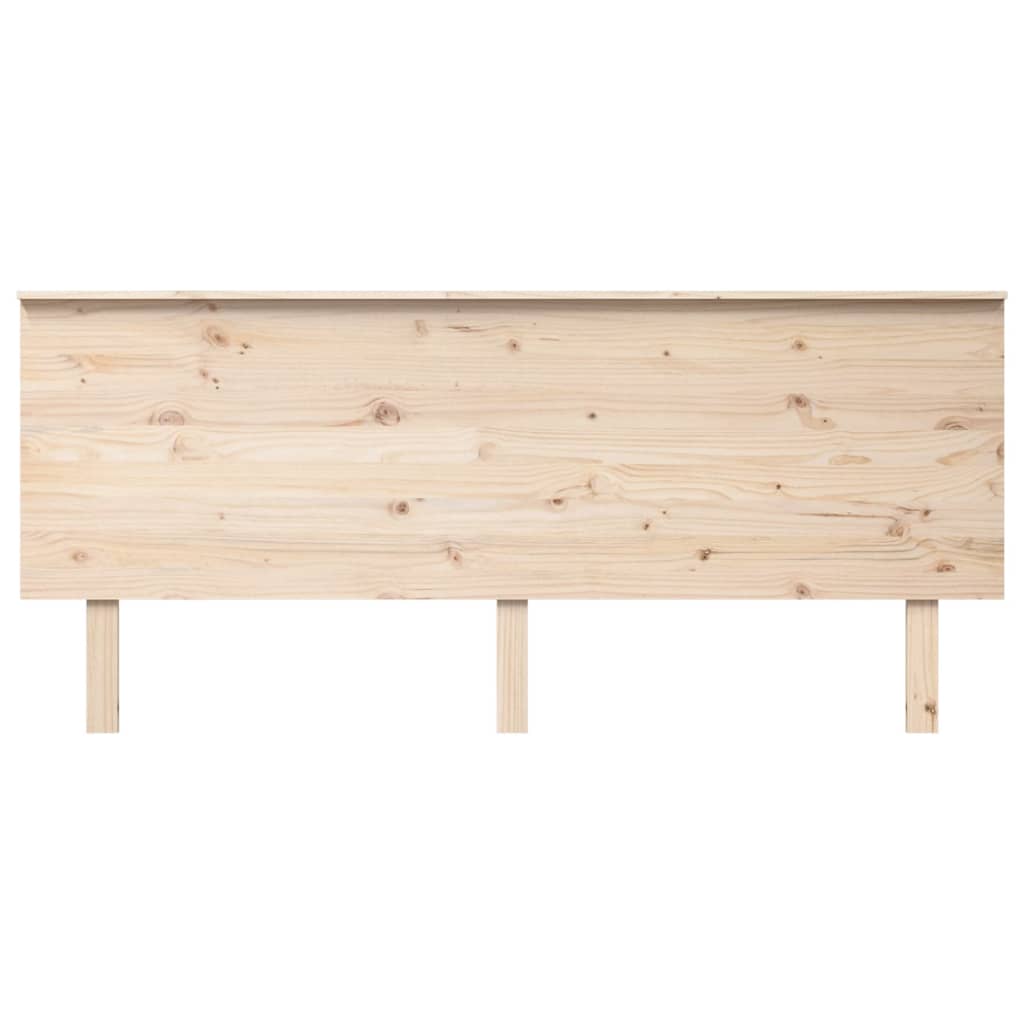 Solid Pine Wood Headboard - 184x6x82.5 cm | Natural Finish