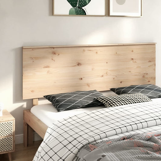 Solid Pine Wood Headboard - 184x6x82.5 cm | Natural Finish