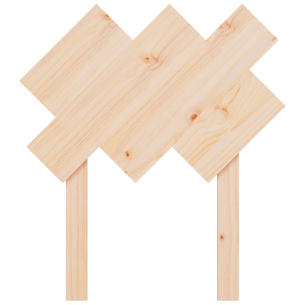 Solid Pine Wood Bed Headboard, 72.5x3x81 cm, Natural Finish