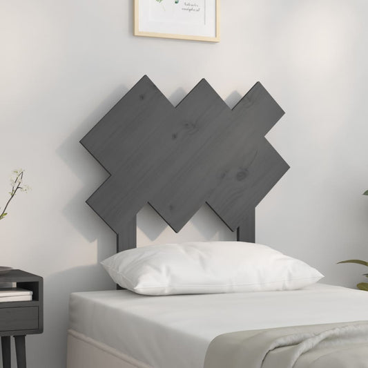 Solid Pine Grey Bed Headboard, 72.5x3x81 cm - Elegant & Durable