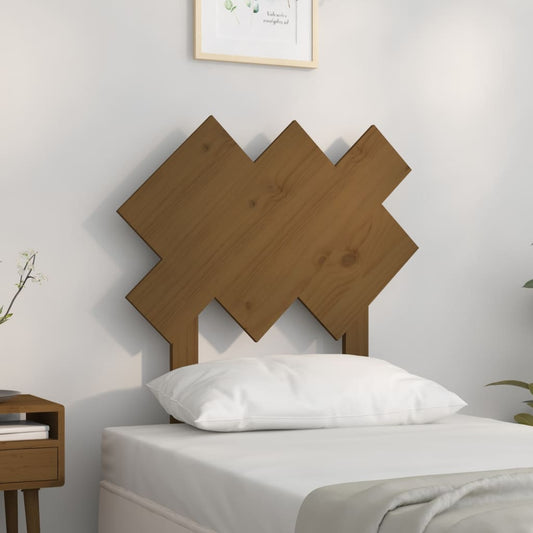 Solid Pine Bed Headboard, Honey Brown, 72.5x3x81 cm