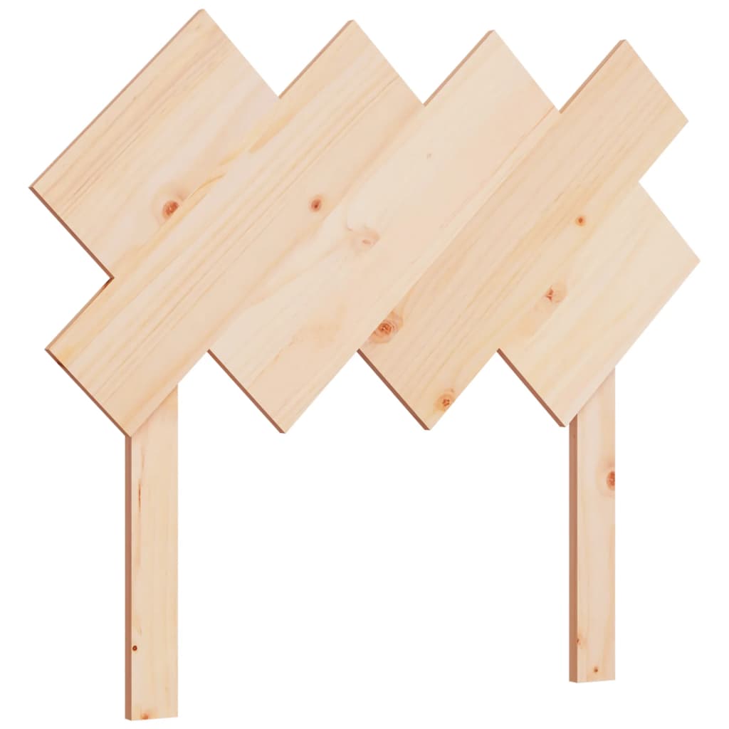 Solid Pine Wood Bed Headboard 92x3x81 cm - Natural Finish