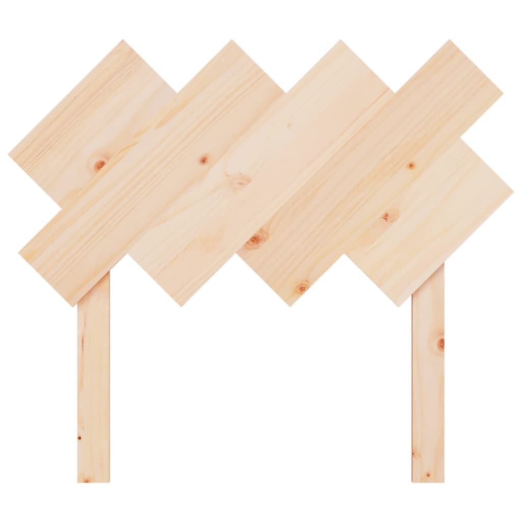 Solid Pine Wood Bed Headboard 92x3x81 cm - Natural Finish