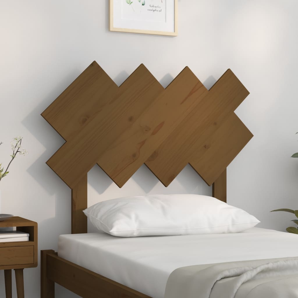 Solid Pine Wood Headboard, Honey Brown, 92x3x81 cm, Stylish & Durable