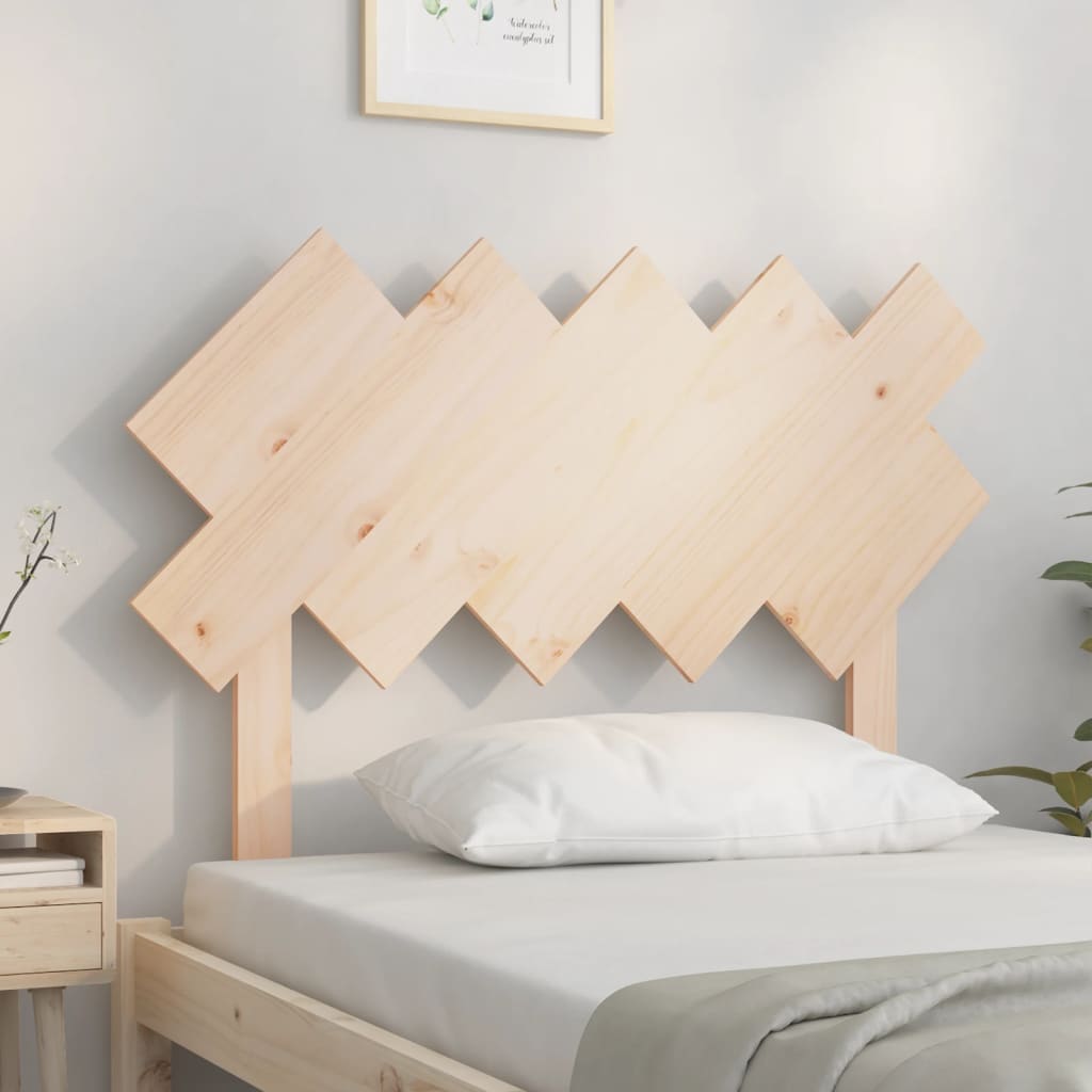 Solid Pine Wood Bed Headboard 104x3x80.5 cm - Rustic Charm