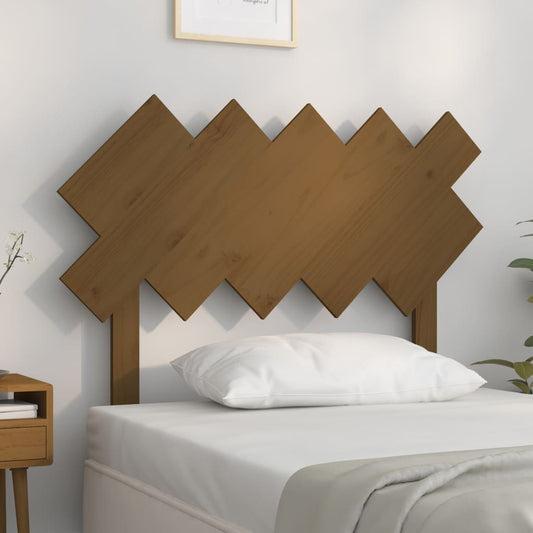 Solid Pine Wood Honey Brown Headboard 104x3x80.5 cm