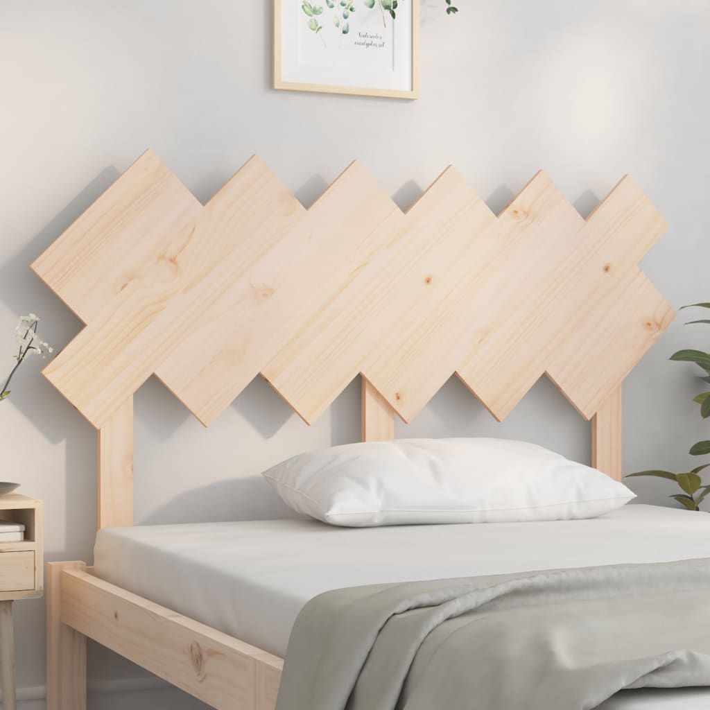 Solid Pine Wood Bed Headboard 132x3x81 cm - Rustic Charm