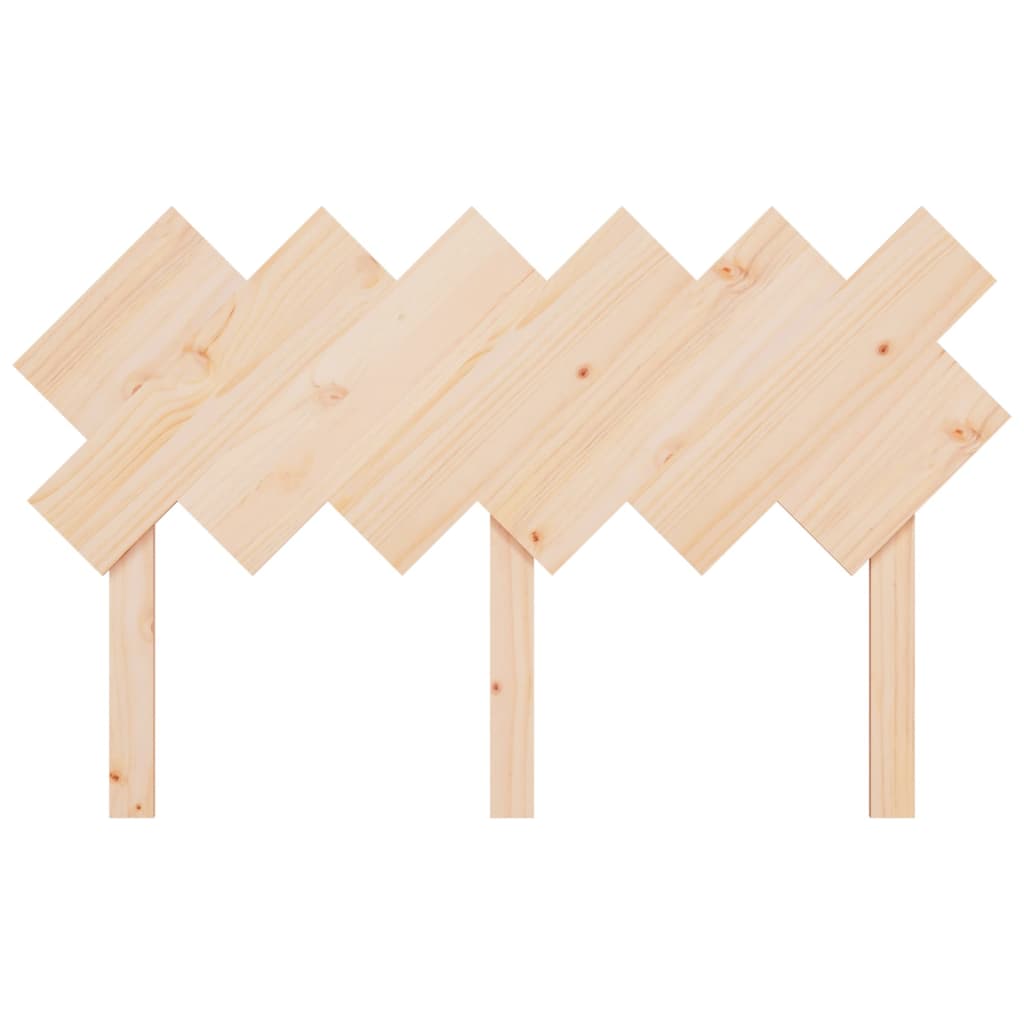Solid Pine Wood Bed Headboard 132x3x81 cm - Rustic Charm