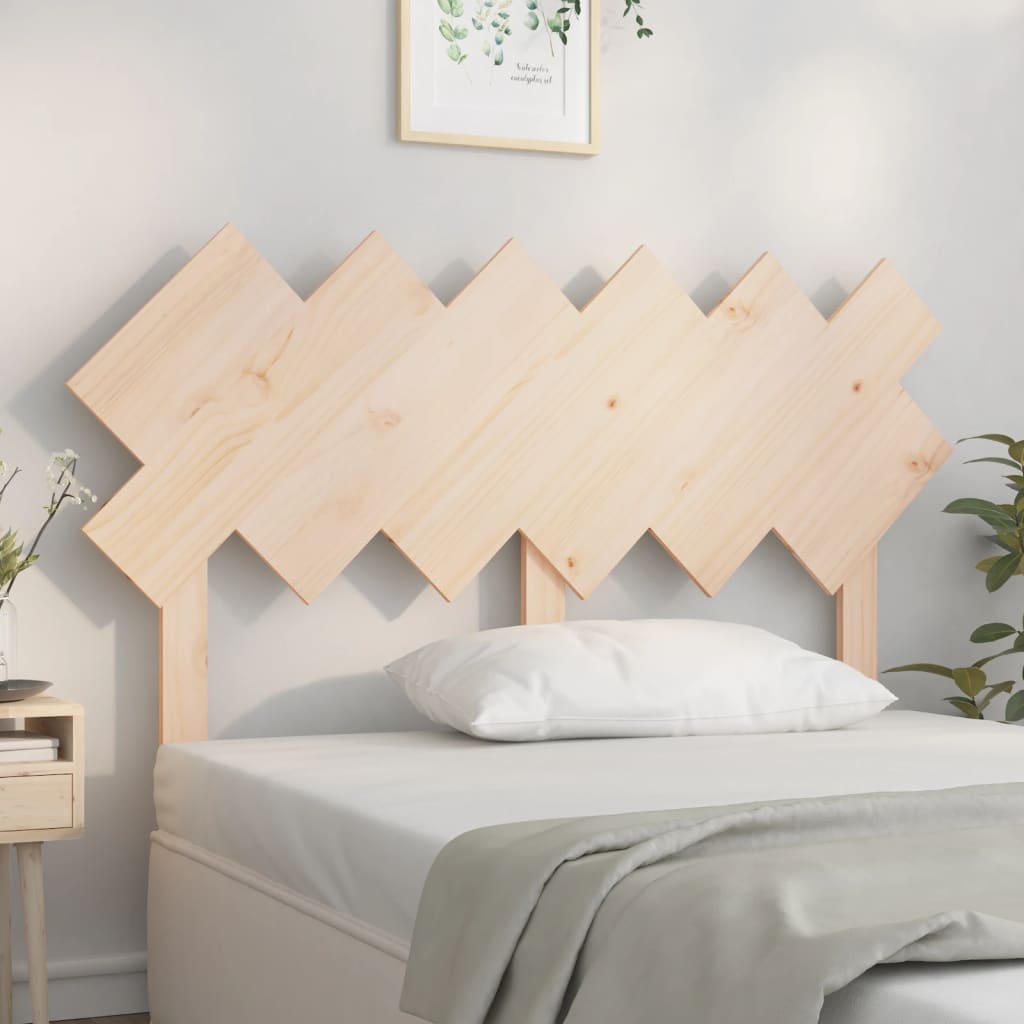 Solid Pine Wood Bed Headboard 132x3x81 cm - Rustic Charm
