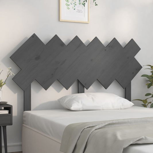 Solid Pine Grey Bed Headboard 132x3x81 cm - Modern Style