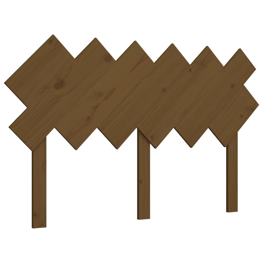 Solid Pine Wood Headboard, Honey Brown, 132x3x81 cm