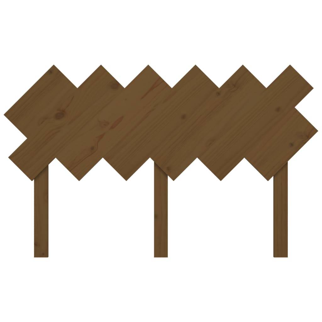 Solid Pine Wood Headboard, Honey Brown, 132x3x81 cm