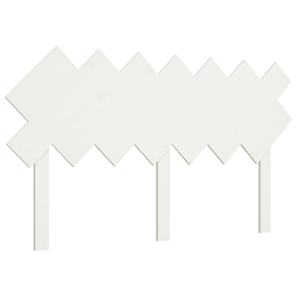 Solid Pine Bed Headboard in White, 141x3x80.5 cm