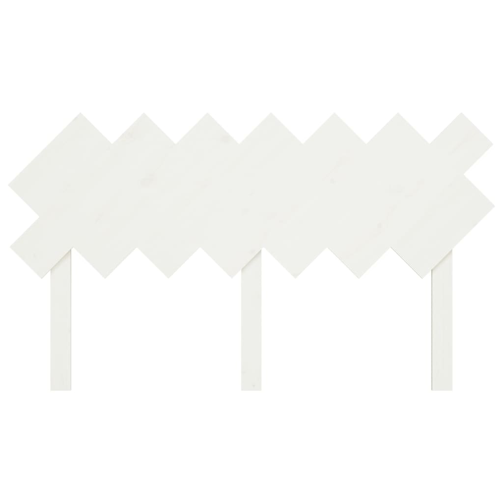 Solid Pine Bed Headboard in White, 141x3x80.5 cm