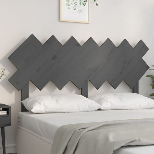 Solid Wood Pine Grey Headboard 141x80.5 cm - Elegant Bedroom Decor