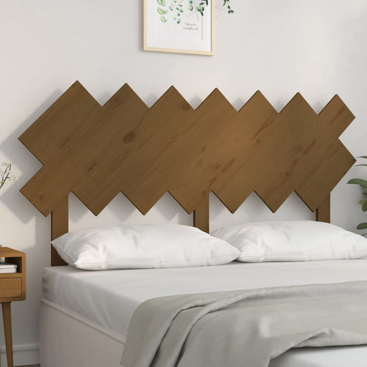 Solid Pine Honey Brown Bed Headboard, 141x3x80.5 cm