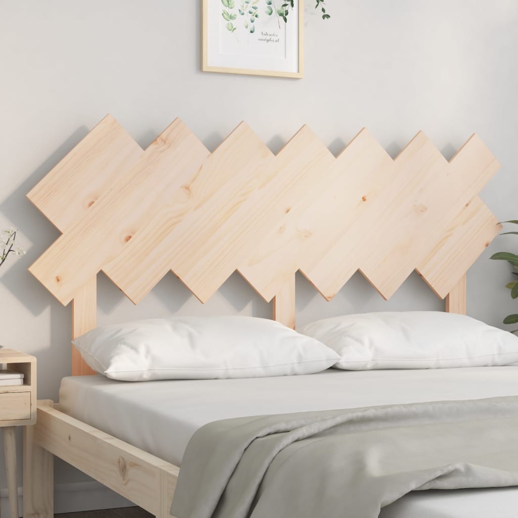 Solid Pine Wood Bed Headboard 151.5x3x81 cm - Natural Finish