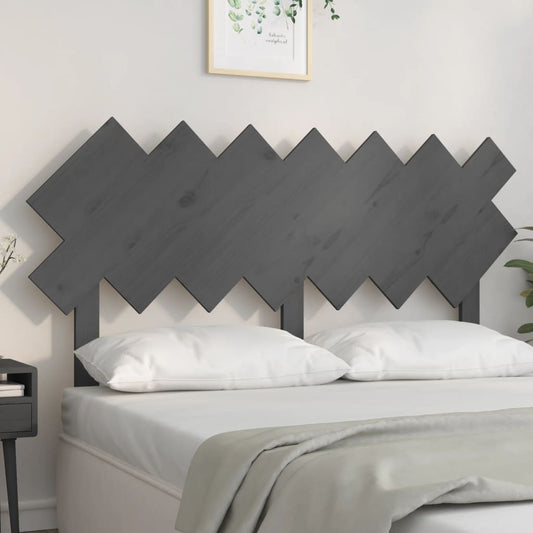 Stylish Grey Solid Wood Pine Headboard 151.5x3x81 cm