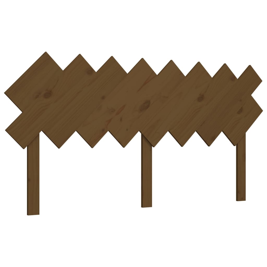 Solid Pine Wood Honey Brown Bed Headboard 159.5x3x80.5 cm