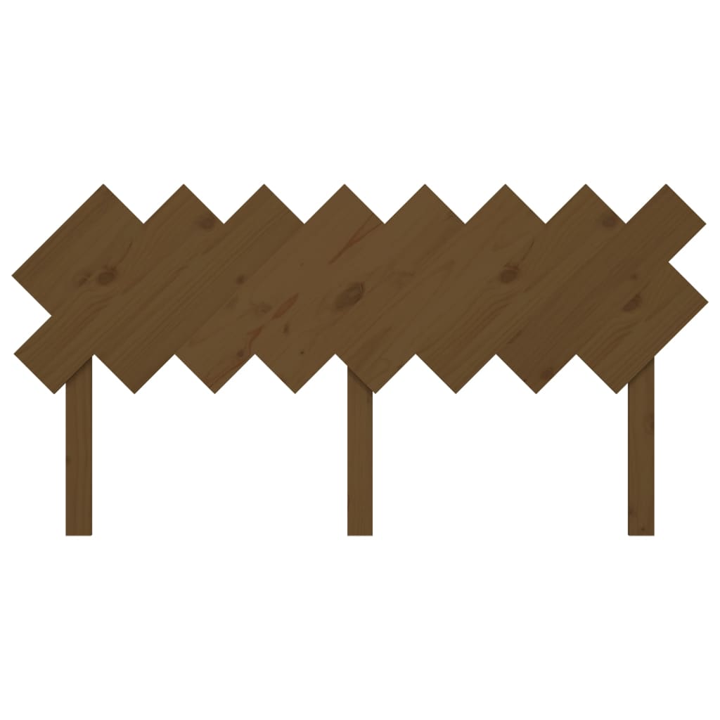 Solid Pine Wood Honey Brown Bed Headboard 159.5x3x80.5 cm
