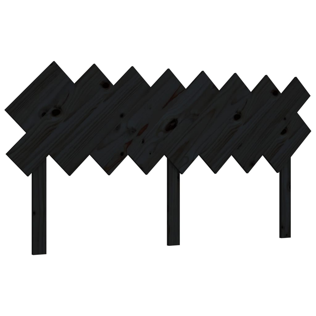 Solid Pine Black Headboard, 159.5x3x80.5 cm - Stylish & Durable