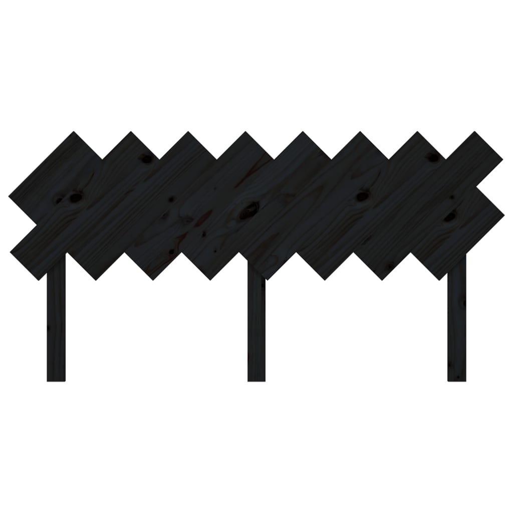 Solid Pine Black Headboard, 159.5x3x80.5 cm - Stylish & Durable
