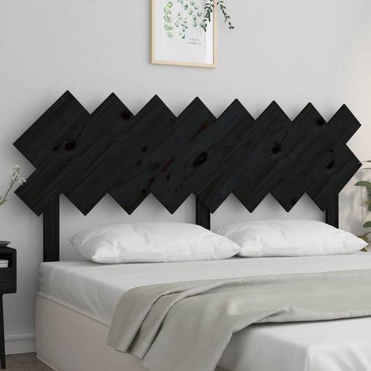 Solid Pine Black Headboard, 159.5x3x80.5 cm - Stylish & Durable