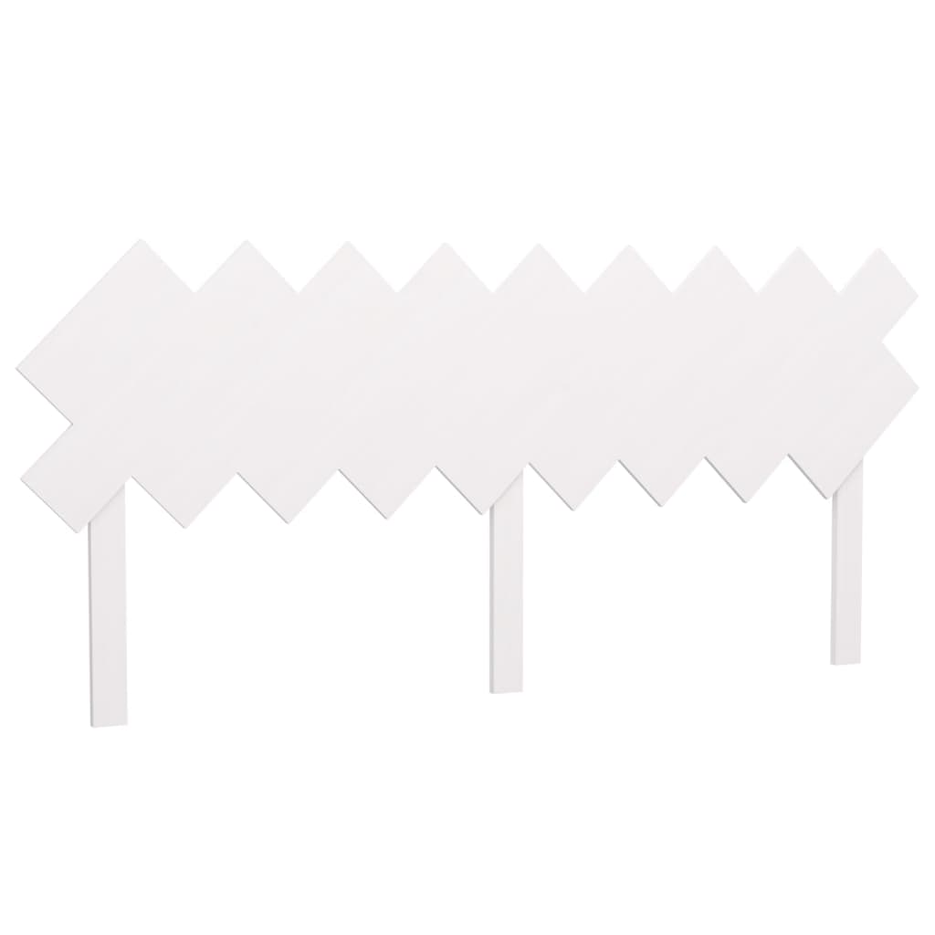 White Solid Pine Wood Bed Headboard 178x3x80.5 cm
