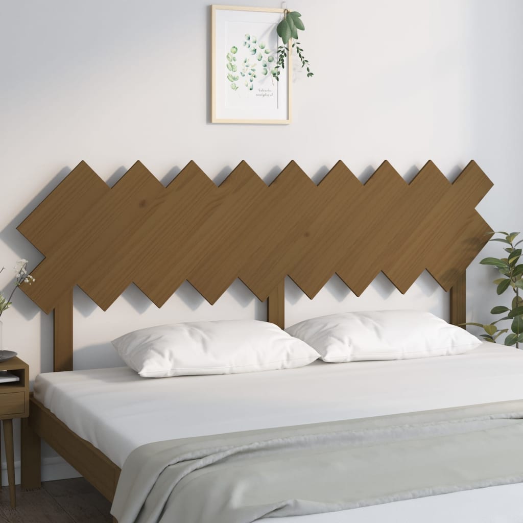 Solid Pine Honey Brown Bed Headboard, 178x3x80.5 cm