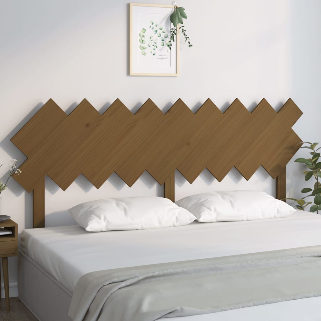 Solid Pine Honey Brown Bed Headboard, 178x3x80.5 cm