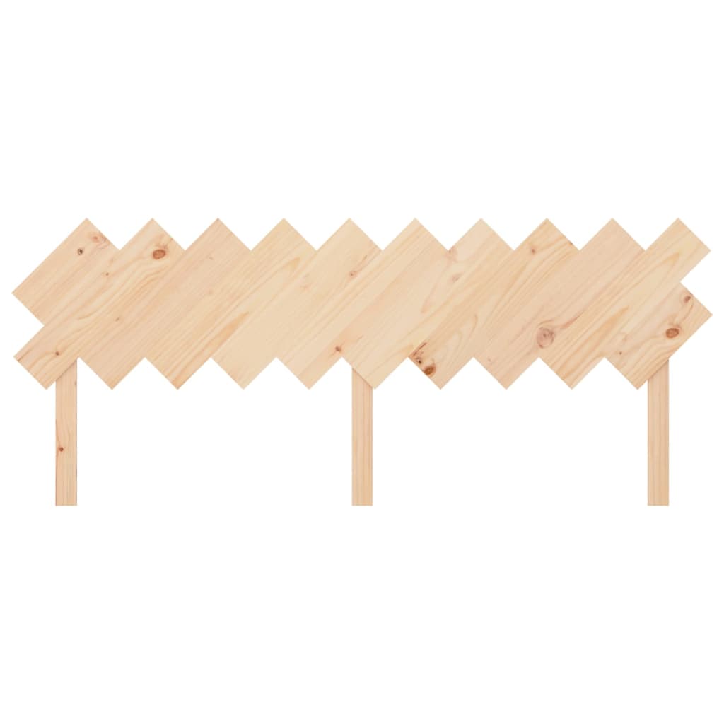 Solid Pine Wood Bed Headboard - 196x3x80.5 cm Durable Design