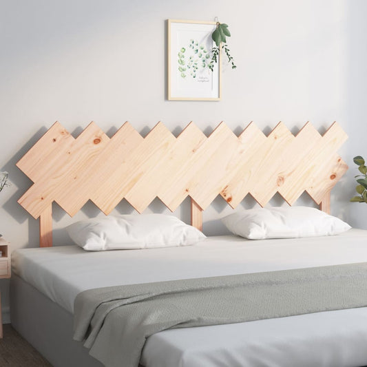 Solid Pine Wood Bed Headboard - 196x3x80.5 cm Durable Design