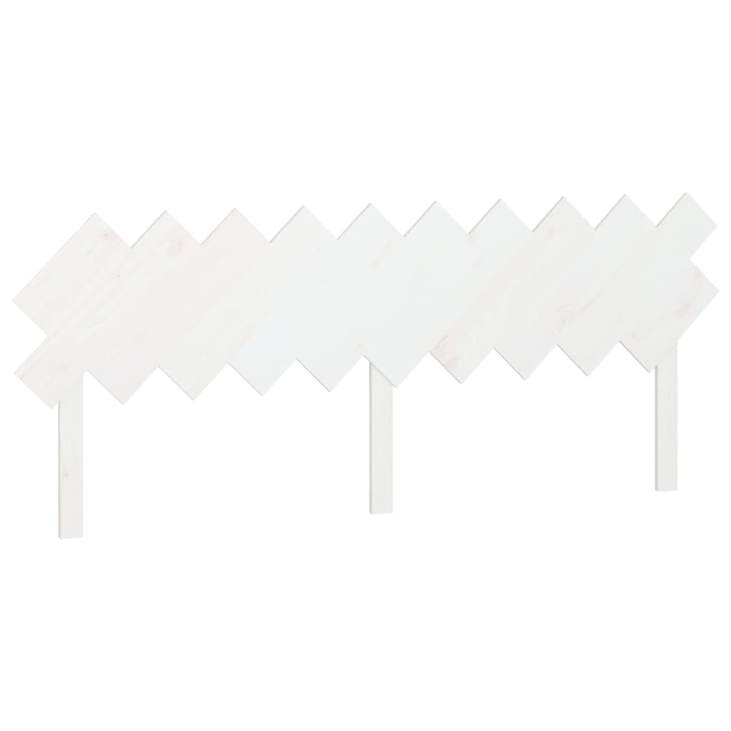Solid Pine Wood White Headboard 196x3x80.5 cm - Elegant Bedroom Decor