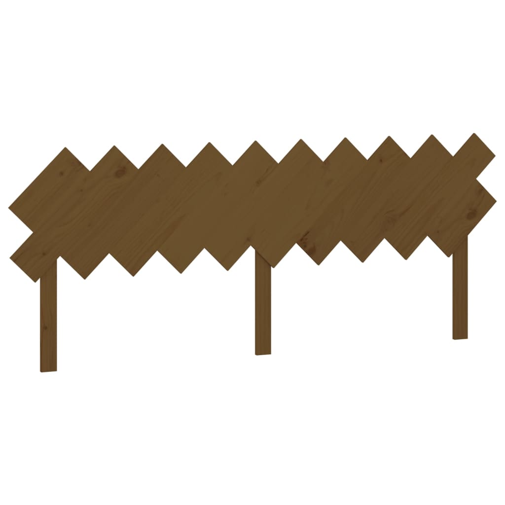 Solid Pine Wood Bed Headboard, Honey Brown, 196x3x80.5 cm