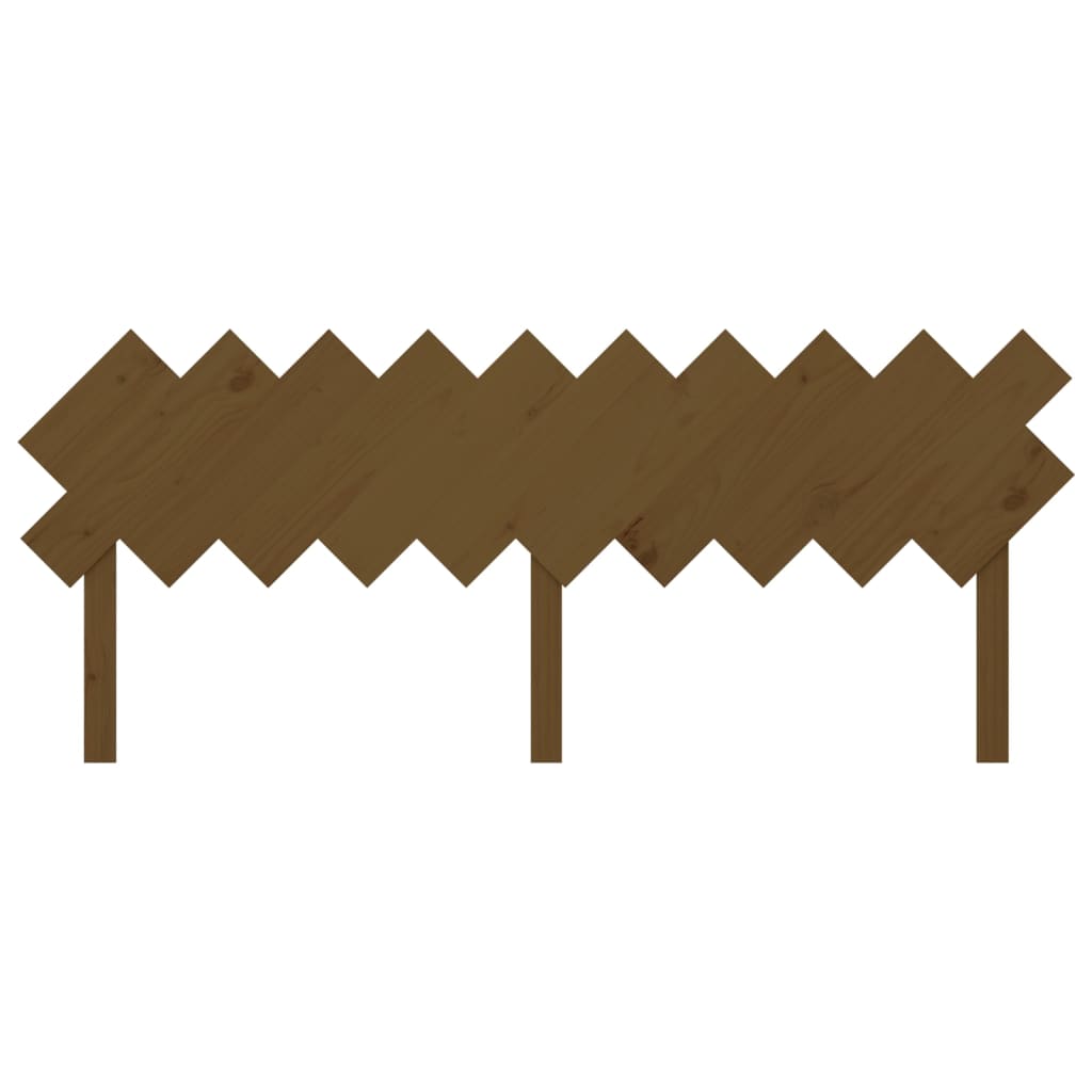 Solid Pine Wood Bed Headboard, Honey Brown, 196x3x80.5 cm