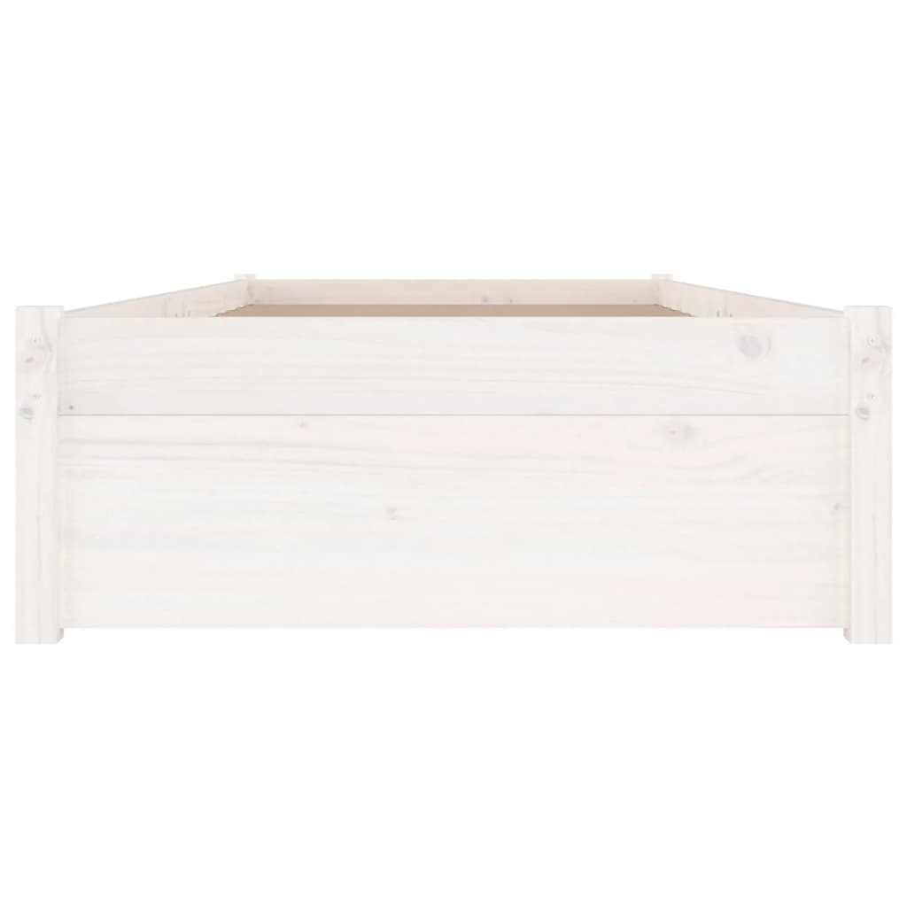 vidaXL White Bed Frame w/ Storage Drawers 90x200 cm - No Mattress