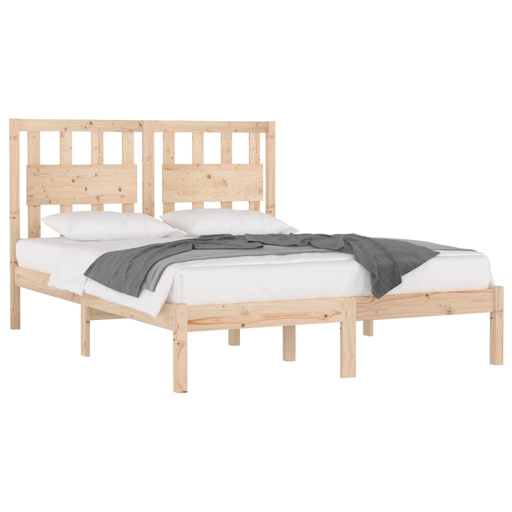 Solid Wood 200x200 cm Bed Frame | vidaXL 3103953 | No Mattress