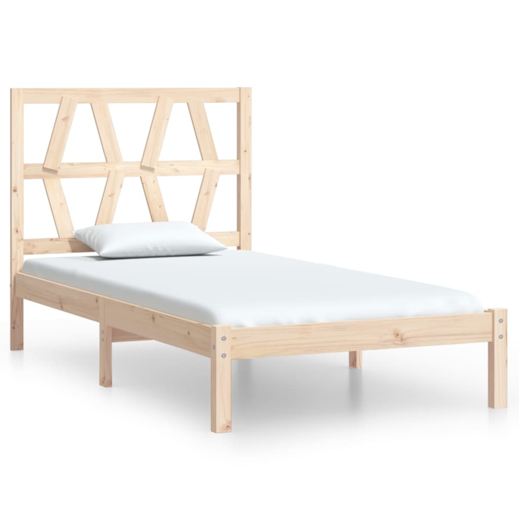 Solid Wood vidaXL Bed Frame 100x200 cm - Mattress Not Included