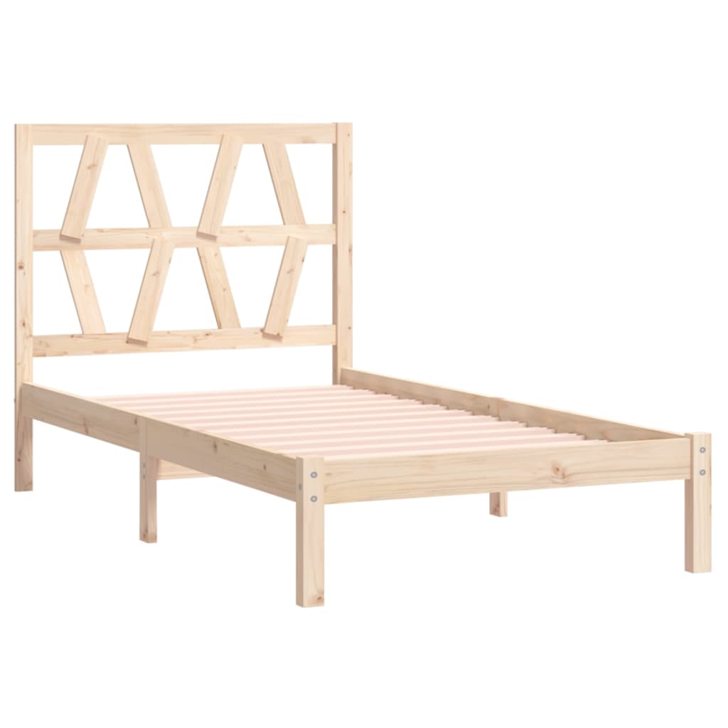 Solid Wood vidaXL Bed Frame 100x200 cm - Mattress Not Included
